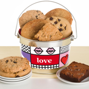 Gluten-free dairy-free nut-free cookie brownie love bucket