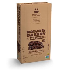 vegan brownie double chocolate natures bakery