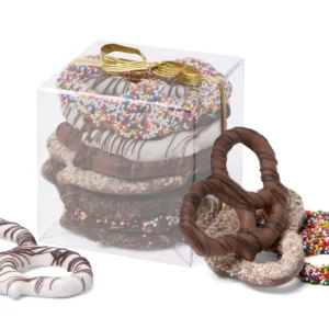 gourmet chocolate pretzel gift box