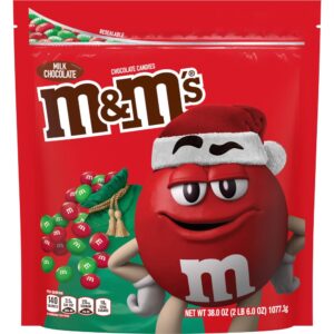 m&ms red green christmas candy