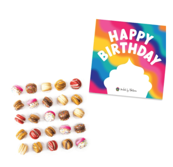 birthday macarons gluten free pack of 25 baked by melissa