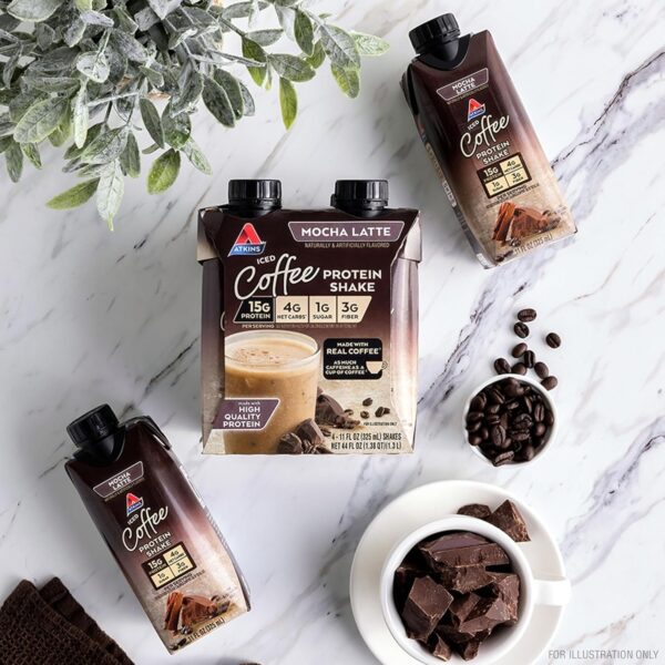 Atkins mocha latte iced coffee protein drink