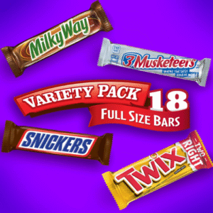 snickers twix milky way three musketeers variety pack full size bars