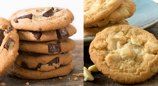 Preformed Frozen Cookie Dough - Two 43oz Boxes - flavor: Chocolate Chunk Macadamia White Chip