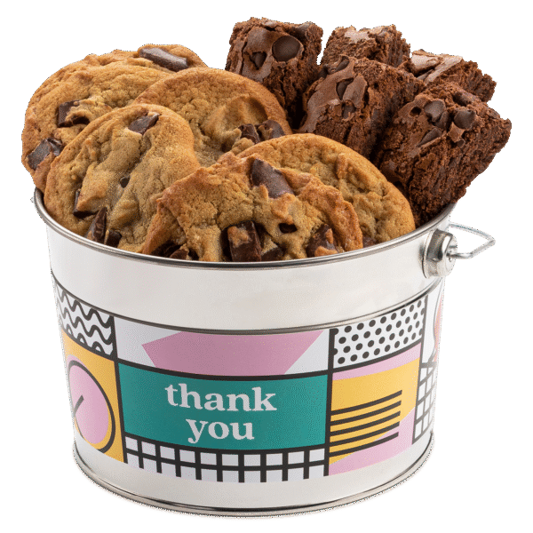 Thank You Bucket Chocolate Chip Cookie and Brownie Sampler