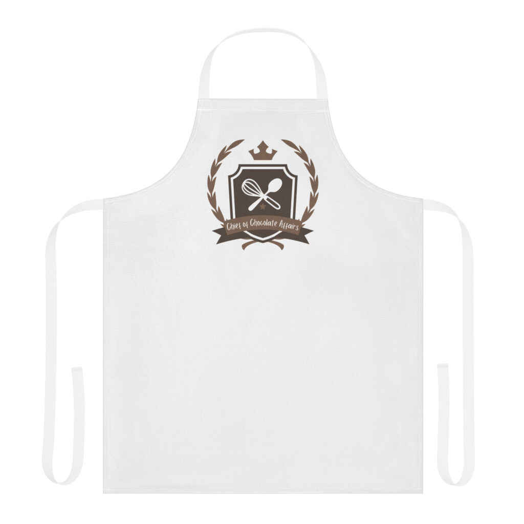 White chocolate lover apron gift for bakers and hosts