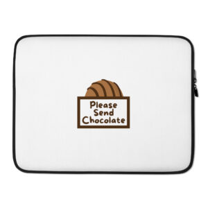 Chocolate themed laptop sleeve gift for chocolate lovers 15 inch size