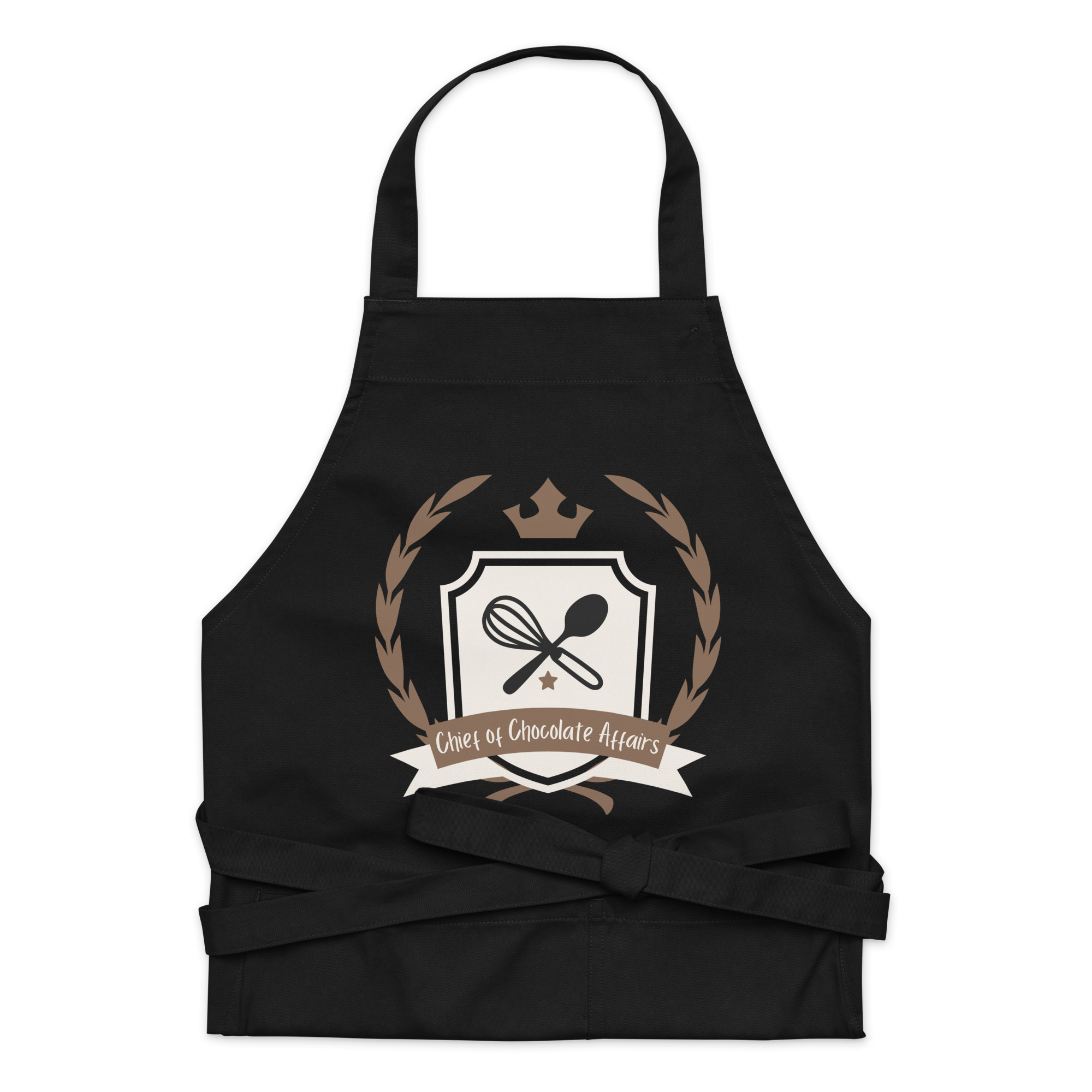 Black chocolate lover apron gift for bakers and hosts