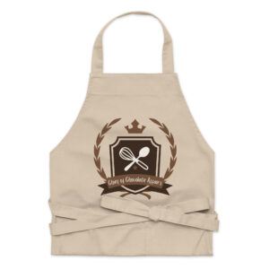 Tan chocolate lover apron gift for bakers and hosts