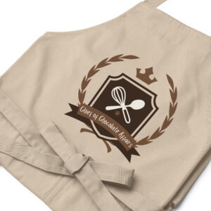 Chief of Chocolate Affairs Organic Tan Apron for chocolate lovers