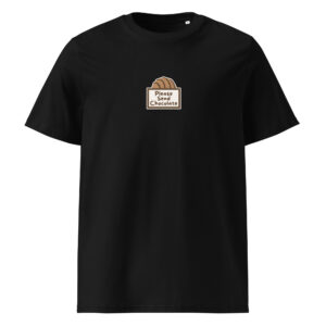 Black Please Send Chocolate unisex organic t-shirt